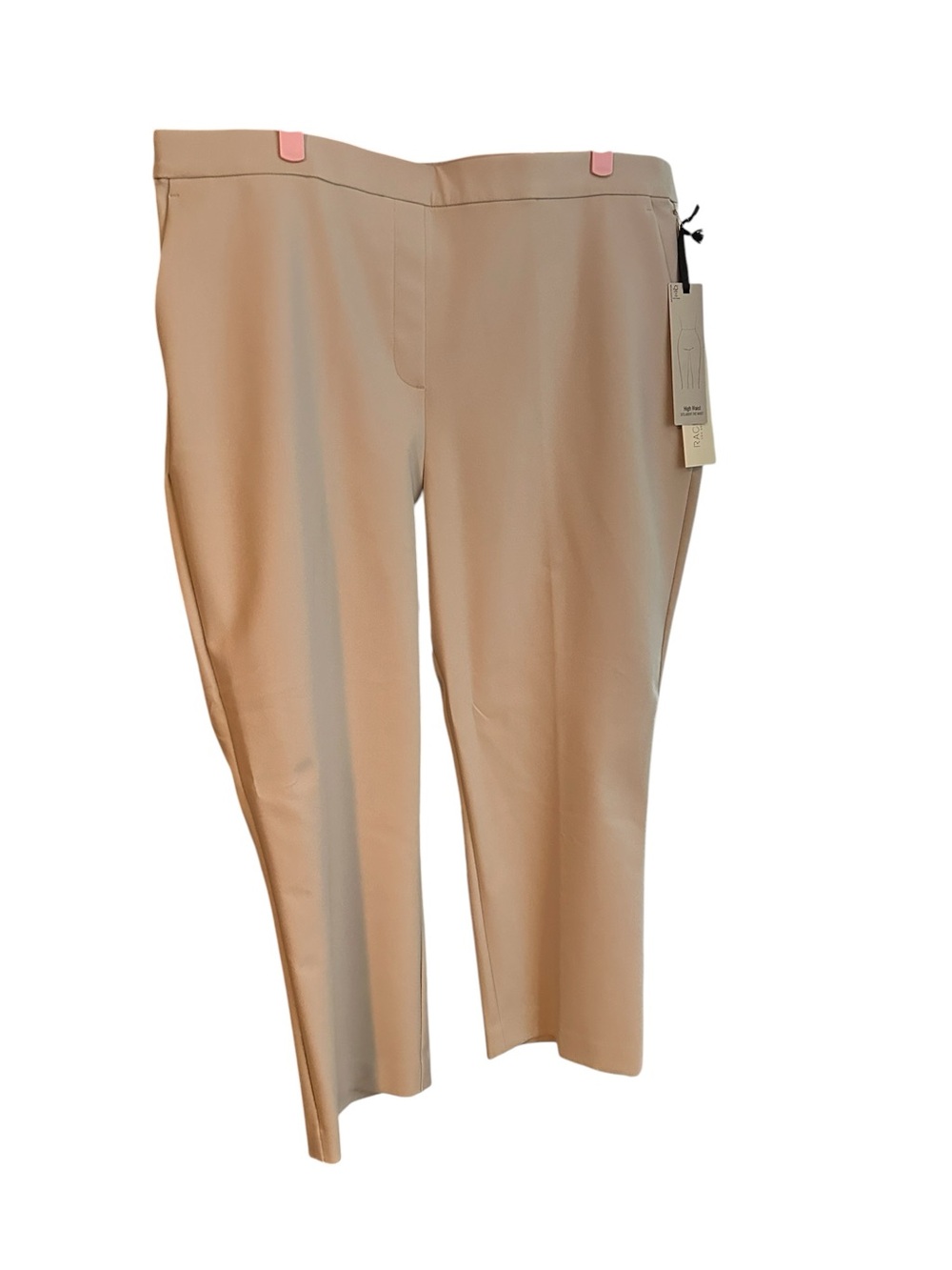 Rachel Zoe Neutral Beige Hi-Rise Slim Leg Cropped Pants Womens 16 NWT
